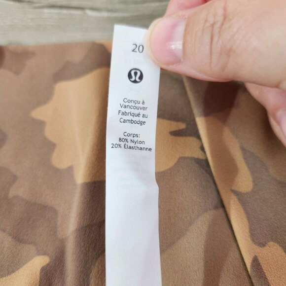 Lululemon Align High Rise Pant Camo Heritage 365 Camo Beige Womens Size 20 - Picture 10 of 13